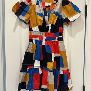 By Anthropologie Geometric Pattern Dress